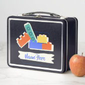 Personalized Lunchkins Building Bricks Lunch Box (Beispiel)