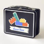 Personalized Lunchkins Building Bricks Lunch Box (Vorderseite)