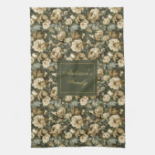 Personalized Lux Pastel Botanical Towel Kitchen Geschirrtuch (Vertikal)