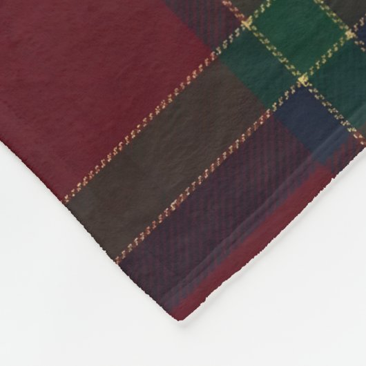 Personalized Luxe Heritage Tartan Christmas Fleecedecke (Ecke)
