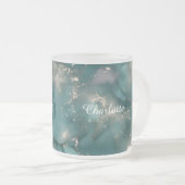 Personalized Luxury Marble Pattern Custom Name  Mattglastasse (VorderseiteRechts)