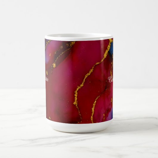 Personalized Luxury Marble Pattern Custom Name Mug Kaffeetasse (Mittel)