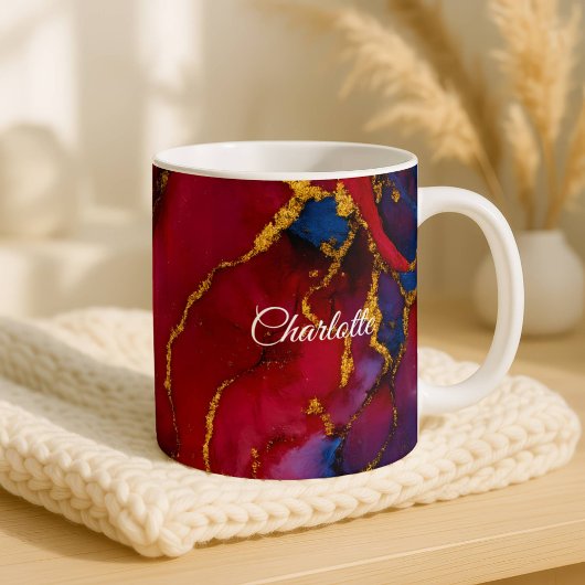 Personalized Luxury Marble Pattern Custom Name Mug Kaffeetasse