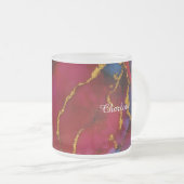 Personalized Luxury Marble Pattern Custom Name Mug Mattglastasse (VorderseiteRechts)