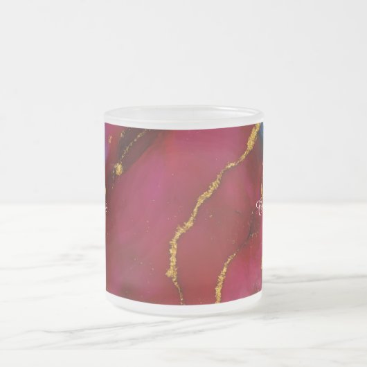 Personalized Luxury Marble Pattern Custom Name Mug Mattglastasse (Mittel)