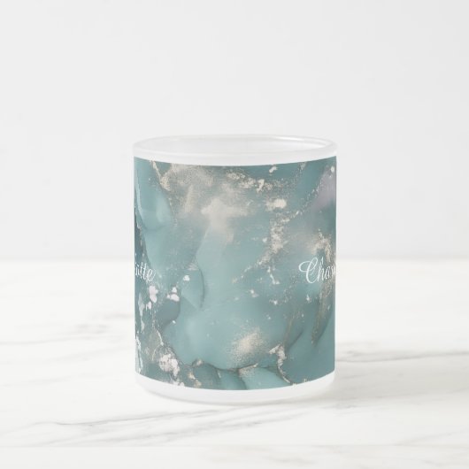 Personalized Luxury Marble Pattern Custom Name Mug Mattglastasse (Mittel)