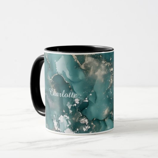 Personalized Luxury Marble Pattern Custom Name Mug Tasse (Vorderseite Links)