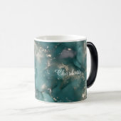 Personalized Luxury Marble Pattern Custom Name Mug Verwandlungstasse (VorderseiteRechts)