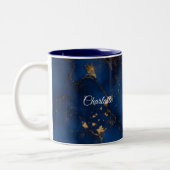 Personalized Luxury Marble Pattern Custom Name Mug Zweifarbige Tasse (Links)