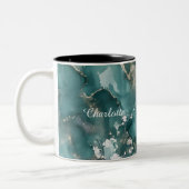 Personalized Luxury Marble Pattern Custom Name Mug Zweifarbige Tasse (Links)