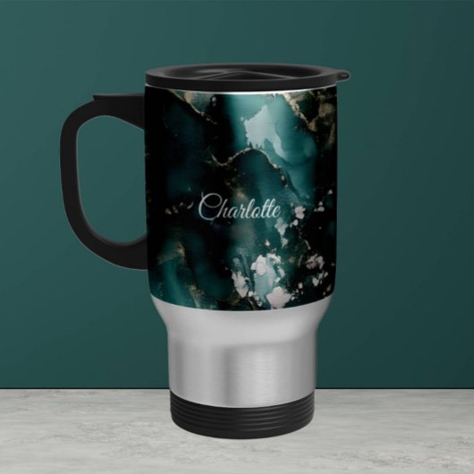 Personalized Luxury Marble Pattern Custom Name Reisebecher