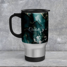 Personalized Luxury Marble Pattern Custom Name  Reisebecher