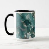 Personalized Luxury Marble Pattern Custom Name Tasse (Links)