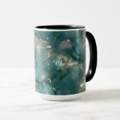 Personalized Luxury Marble Pattern Custom Name  Tasse (VorderseiteRechts)