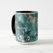 Personalized Luxury Marble Pattern Custom Name Tasse (Vorderseite Links)