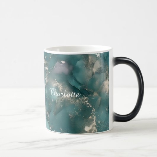 Personalized Luxury Marble Pattern Custom Name Verwandlungstasse (Rechts)