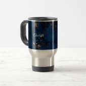 Personalized Luxury Marble Pattern Travel Mug Reisebecher (Vorderseite Links)