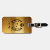 Personalized Luxury Monogram Gold Travel           Gepäckanhänger (Vorderseite horizontal)