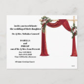 Personalized Luxury Wedding Invite Template" Feiertagspostkarte (Rückseite)