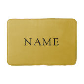 Personalized M Gold Bath Mat with Custom Name Badematte (Vorderseite)