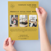 Personalized M Gold Flyer for Product Promotions (Hand)