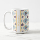 Personalized Magic Academy Wizard School Blue Kaffeetasse (Links)