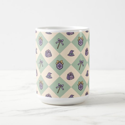 Personalized Magic Academy Wizard School Green Kaffeetasse (Mittel)