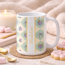 Personalized Magic Academy Wizard School Green Kaffeetasse