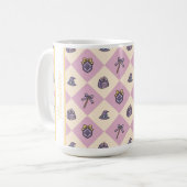 Personalized Magic Academy Wizard School Pink Kaffeetasse (Vorderseite Links)