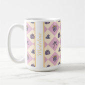 Personalized Magic Academy Wizard School Pink Kaffeetasse (Links)