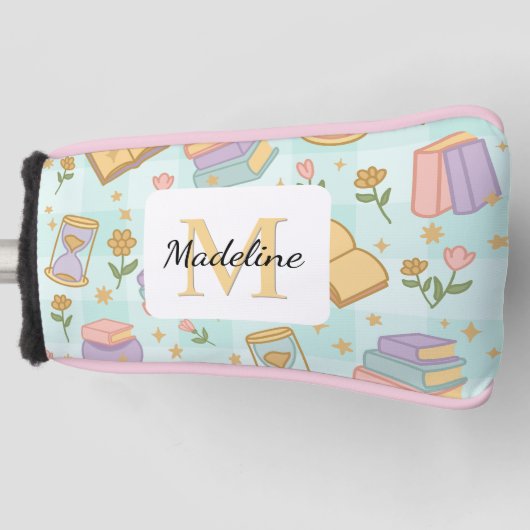Personalized Magic Books Girl School Mint Green Golf Headcover (Vorderseite)