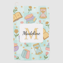 Personalized Magic Books Girl School Mint Green Golfhandtuch
