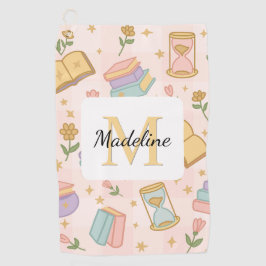Personalized Magic Books Girl School Pink Golfhandtuch