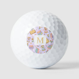 Personalized Magic Books Girl School Purple Golfball