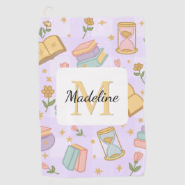 Personalized Magic Books Girl School Purple Golfhandtuch