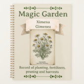 Personalized Magic Garden Journal - Chamomile Planer (Vorderseite)