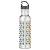 Personalized Magical Book Academy Wizard Blue Edelstahlflasche (Rückseite)