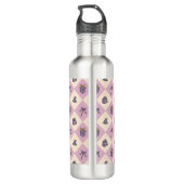 Personalized Magical Book Academy Wizard Pink Edelstahlflasche (Rückseite)