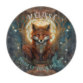 Personalized Magical Moonlit Celtic Fox Schneidebrett (Vorderseite)