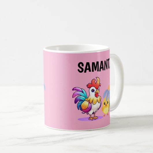 Personalized Magical Rooster Mug Kaffeetasse (VorderseiteRechts)