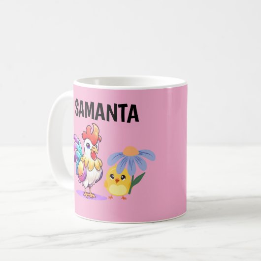 Personalized Magical Rooster Mug Kaffeetasse (Vorderseite Links)