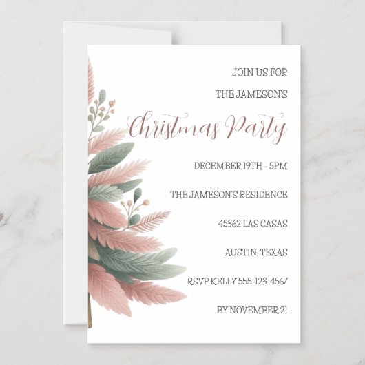 Personalized Magnetic Christmas Party Invitation Magneteinladung (Vorderseite)
