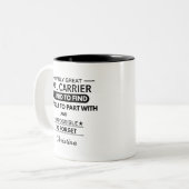 Personalized Mail Carrier Thank You Zweifarbige Tasse (Vorderseite Links)
