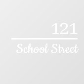 Personalized Mailbox Number and Address Fensteraufkleber (Blatt)