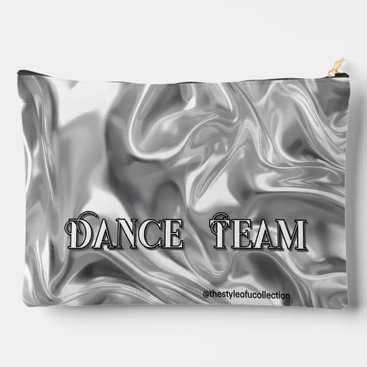 Personalized Majorette Dancer Liquid Silver #2 Zubehörtasche (Rückseite)