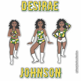 Personalized Majorette /Green Yellow Camo #1 Aufkleber