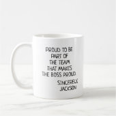 Personalized Make The Boss Proud Kaffeetasse (Links)