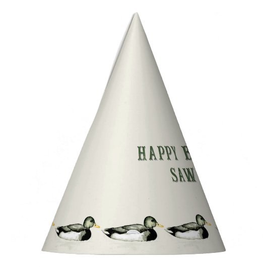 Personalized Mallard Duck Birthday Partyhütchen (Links)