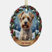 Personalized Maltese Christmas Keramik Ornament (Rechts)