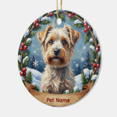 Personalized Maltese Christmas Keramik Ornament (Links)